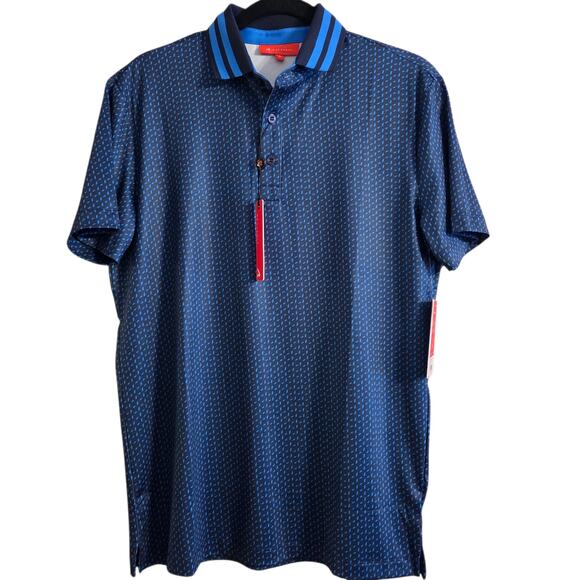 Redvanly Pascal Polo in Midnight Blue, NWT sz Small Stretch Performance Golf - Picture 5 of 10